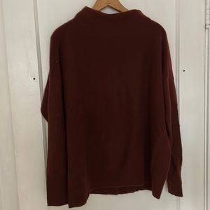 Vince Burgundy Cashmere funnel neck sweater